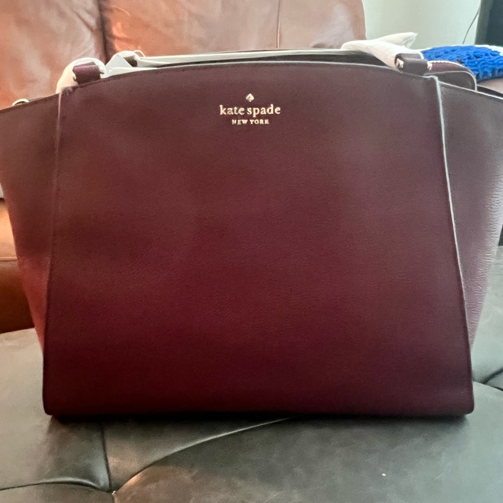 Kate Spade Laptop Tote w/removable laptop sleeve.  Deep Berry color. Brand New